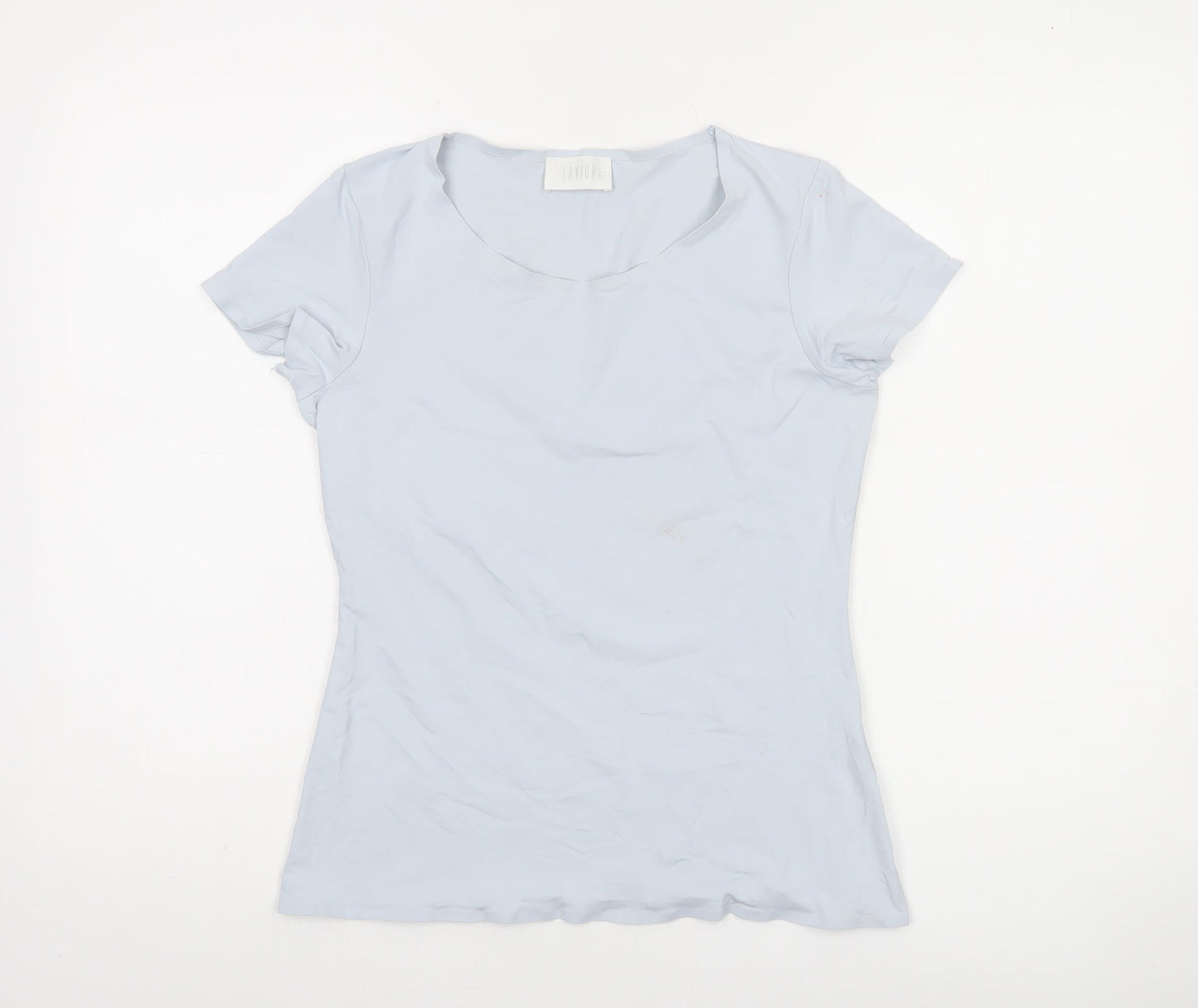 Savida Women's Grey Short Sleeve Fitted T-Shirt Size 10