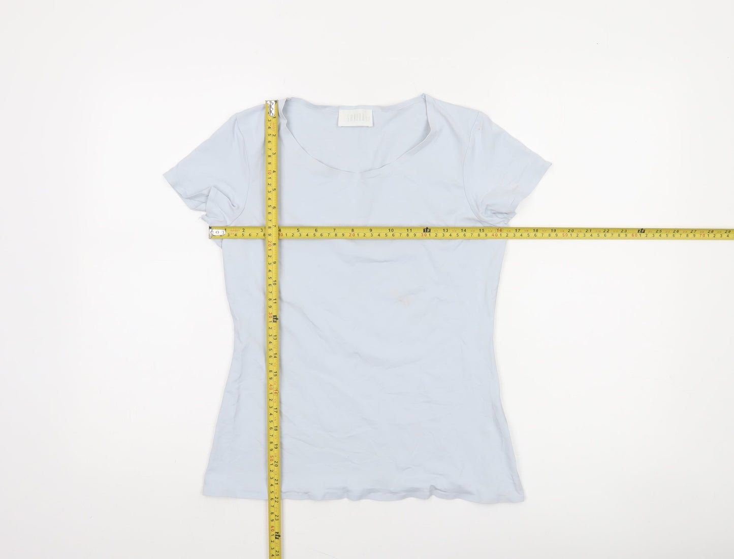 Savida Women's Grey Short Sleeve Fitted T-Shirt Size 10