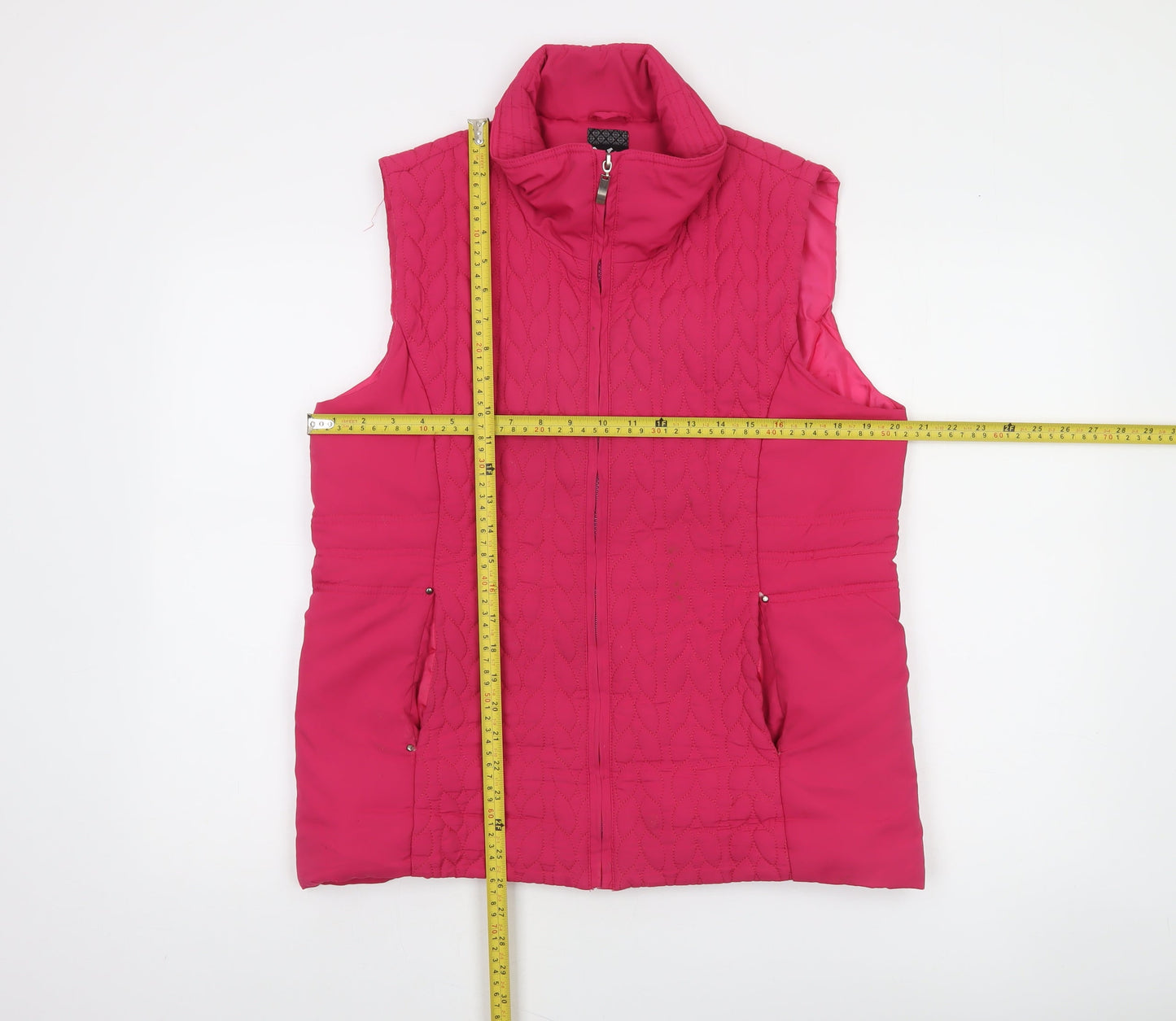 Voulez Vous Women Pink Quilted Sleeveless Waistcoat M