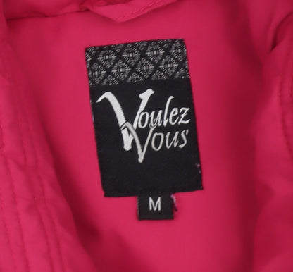 Voulez Vous Women Pink Quilted Sleeveless Waistcoat M