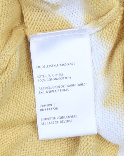 Tribal Jeans Women's Yellow Cotton Sunkissed Crew Neck Pullover Jumper M