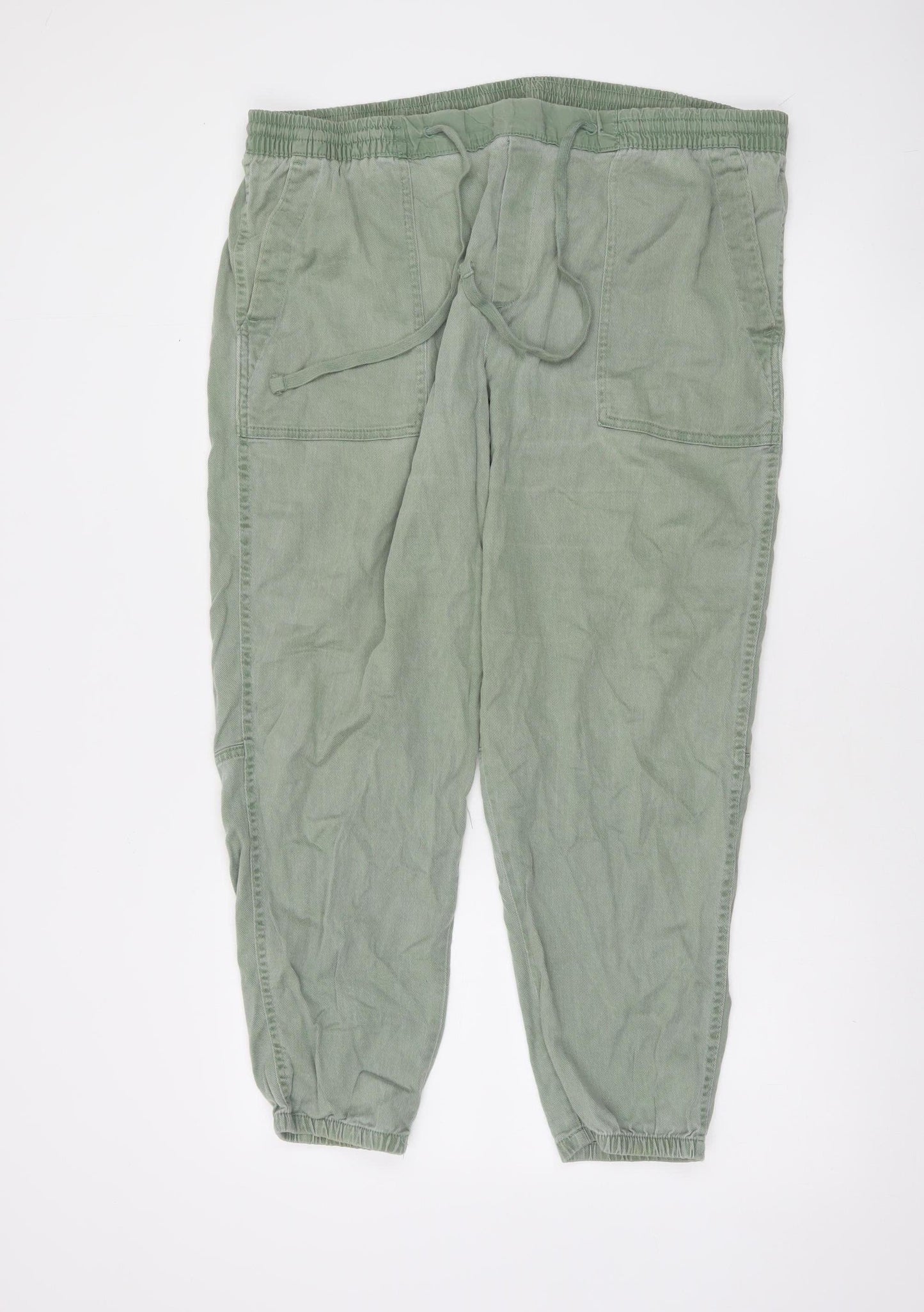 GAP Women’s Light Green Jogger Trousers Cotton Blend XL