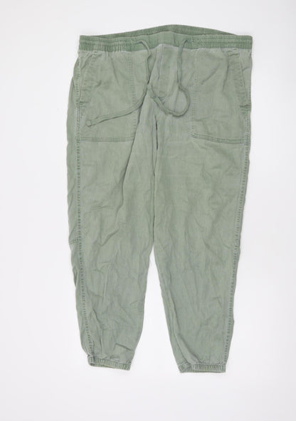 GAP Women’s Light Green Jogger Trousers Cotton Blend XL