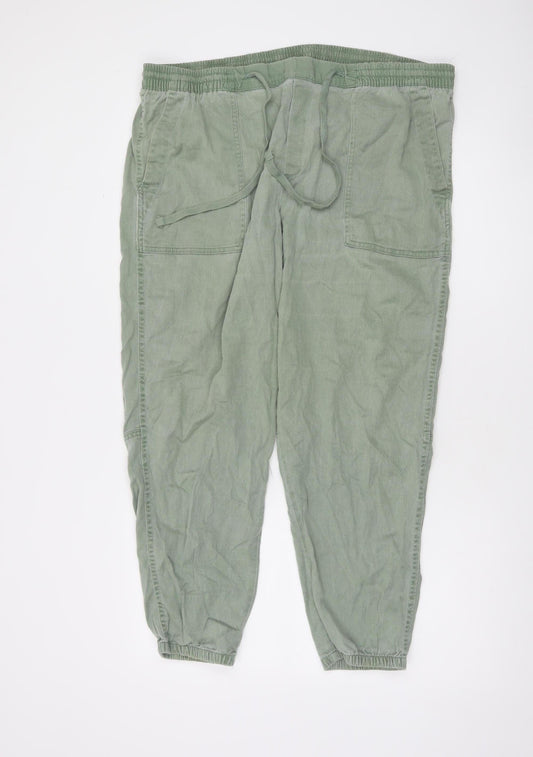 GAP Women’s Light Green Jogger Trousers Cotton Blend XL