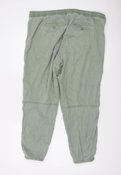 GAP Women’s Light Green Jogger Trousers Cotton Blend XL