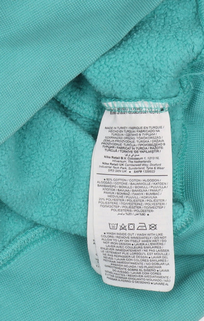 Nike Women’s Turquoise 'Be Kind' Cropped Sweatshirt Size S Relaxed Fit