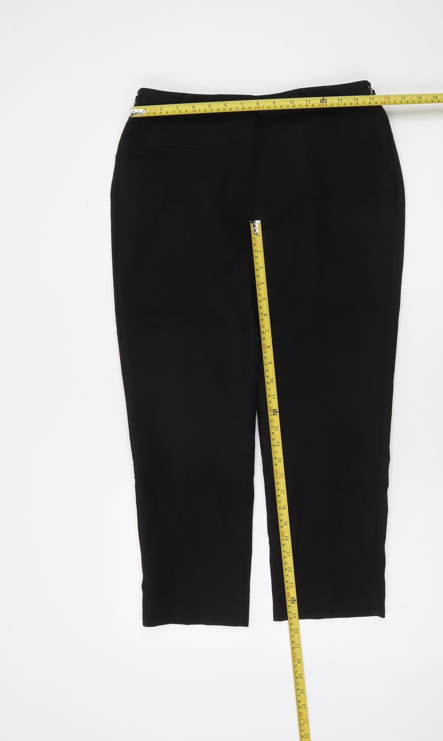Jasper Conran Women's Black Tailored Stretch Trousers Size 12