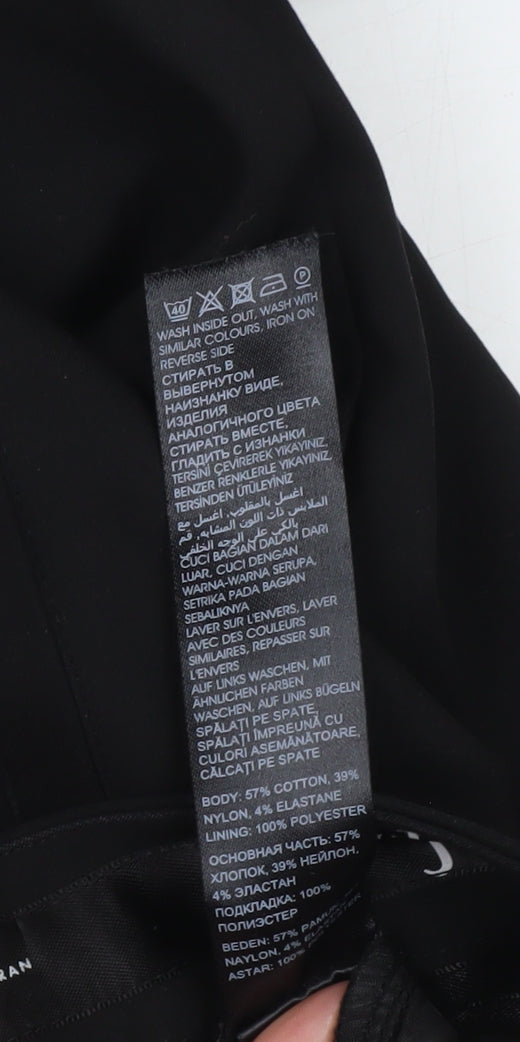 Jasper Conran Women's Black Tailored Stretch Trousers Size 12