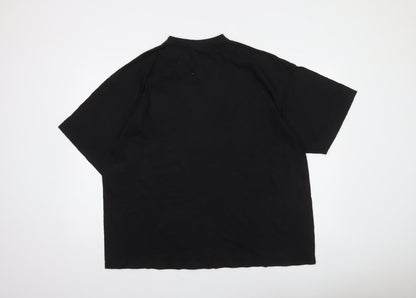 Hanes Mens Black 2XL Looney Tunes V-Neck Graphic T-Shirt