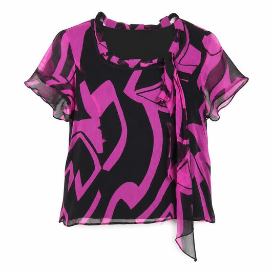 JomHay Womens Multicoloured Geometric Chiffon Tunic Blouse Size 16