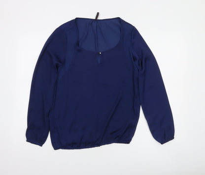 Bershka Women's Blue Long Sleeve Polyester Blouse Size S
