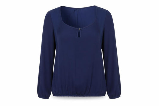 Bershka Women's Blue Long Sleeve Polyester Blouse Size S
