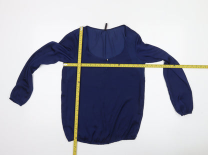 Bershka Women's Blue Long Sleeve Polyester Blouse Size S