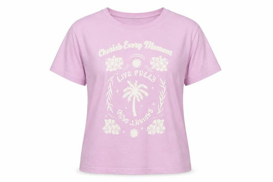 Pull&Bear Women's Pink Graphic Cotton Short Sleeve T-Shirt M