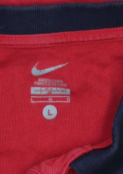 Nike Arsenal Red Men's Large Short Sleeve Polo Shirt Cotton