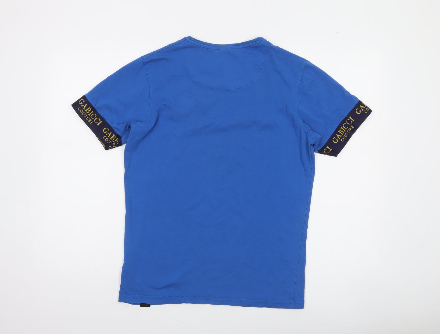 Gabicci Couture Men’s Blue Short Sleeve Logo T-Shirt Size S