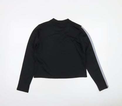 Nike Women Black Dri-FIT Air Long Sleeve Cropped T-Shirt M