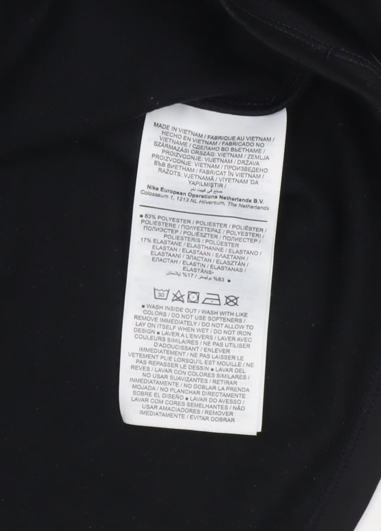 Nike Women Black Dri-FIT Air Long Sleeve Cropped T-Shirt M