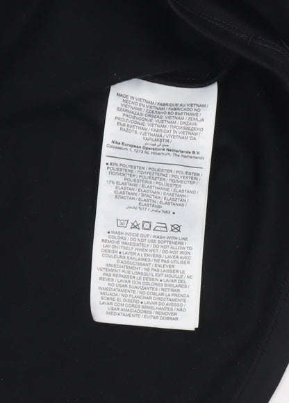 Nike Women Black Dri-FIT Air Long Sleeve Cropped T-Shirt M