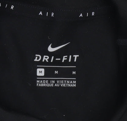 Nike Women Black Dri-FIT Air Long Sleeve Cropped T-Shirt M