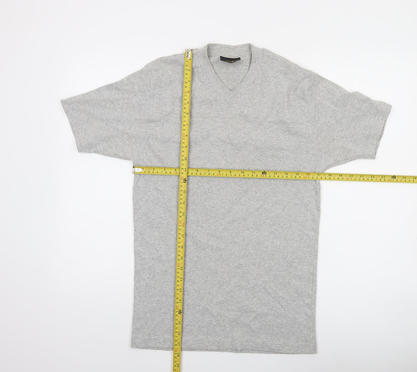 Wrangler Men's Grey V-Neck Short Sleeve T-Shirt Size L