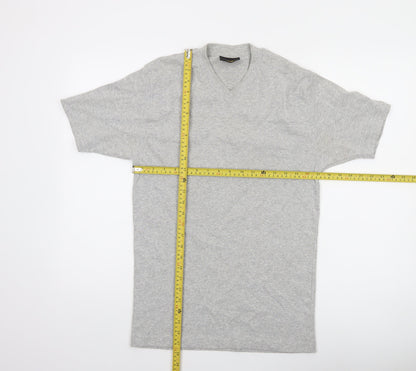 Wrangler Men's Grey V-Neck Short Sleeve T-Shirt Size L