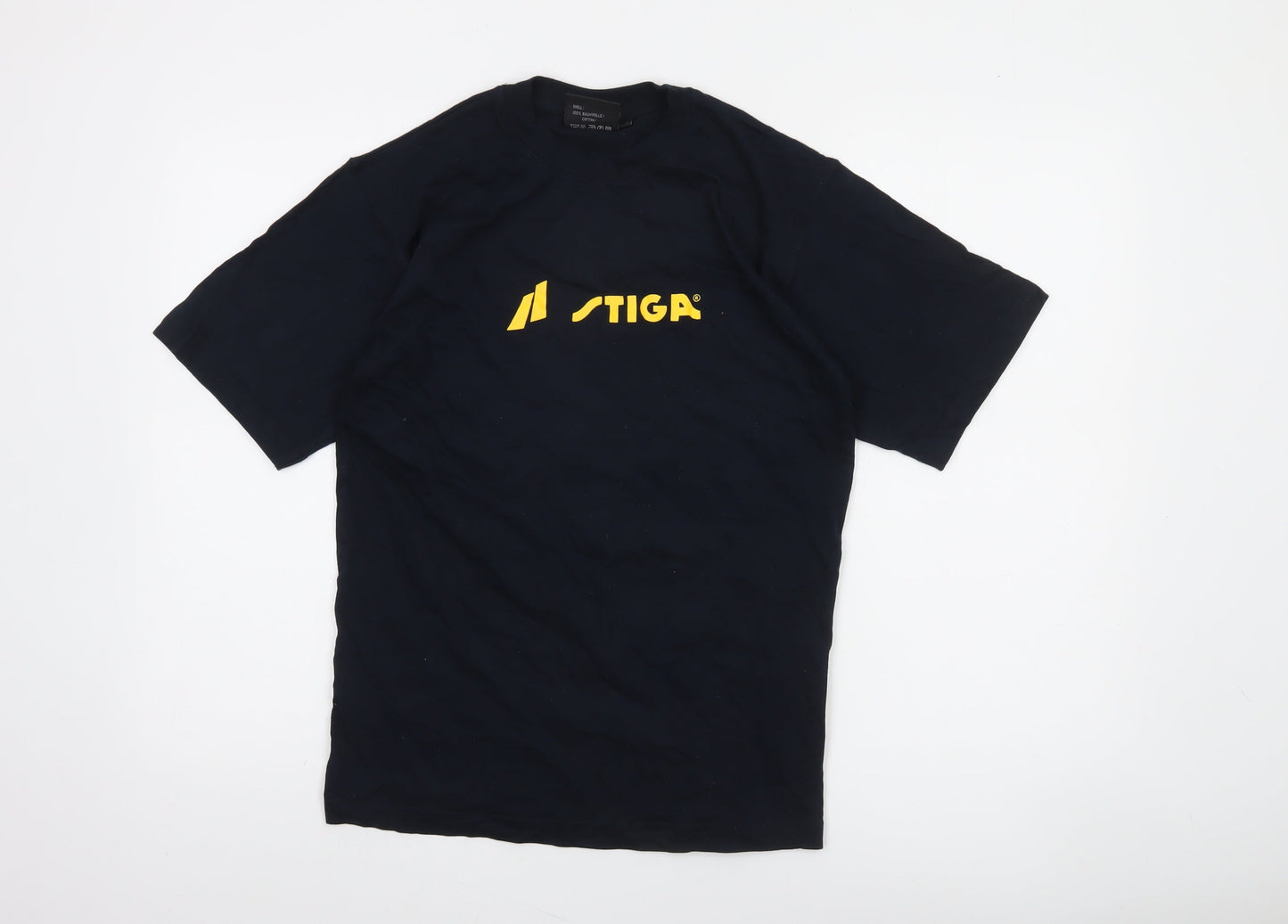 STIGA Men's Black XS Sports Logo Cotton T-Shirt