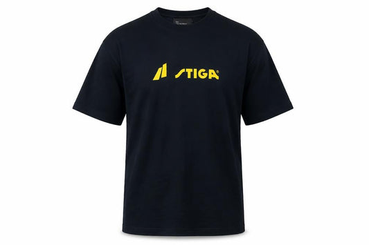 STIGA Men's Black XS Sports Logo Cotton T-Shirt