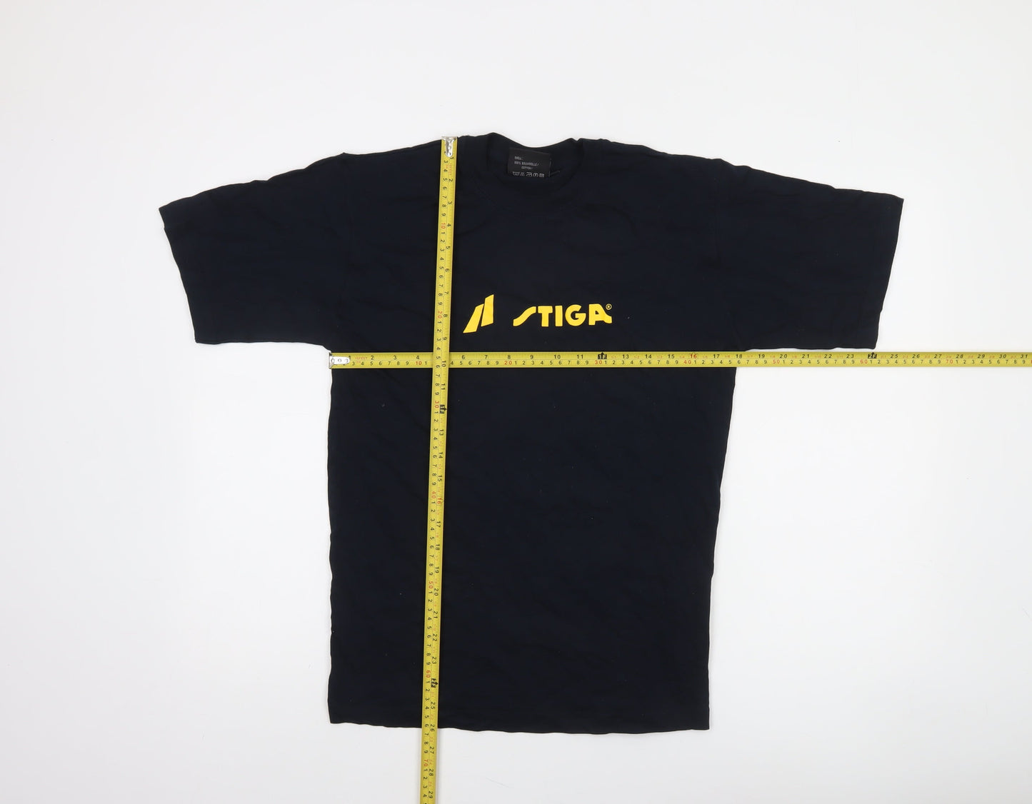 STIGA Men's Black XS Sports Logo Cotton T-Shirt