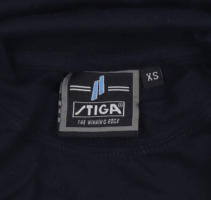 STIGA Men's Black XS Sports Logo Cotton T-Shirt