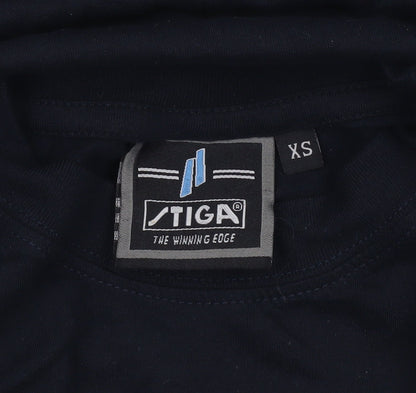 STIGA Men's Black XS Sports Logo Cotton T-Shirt