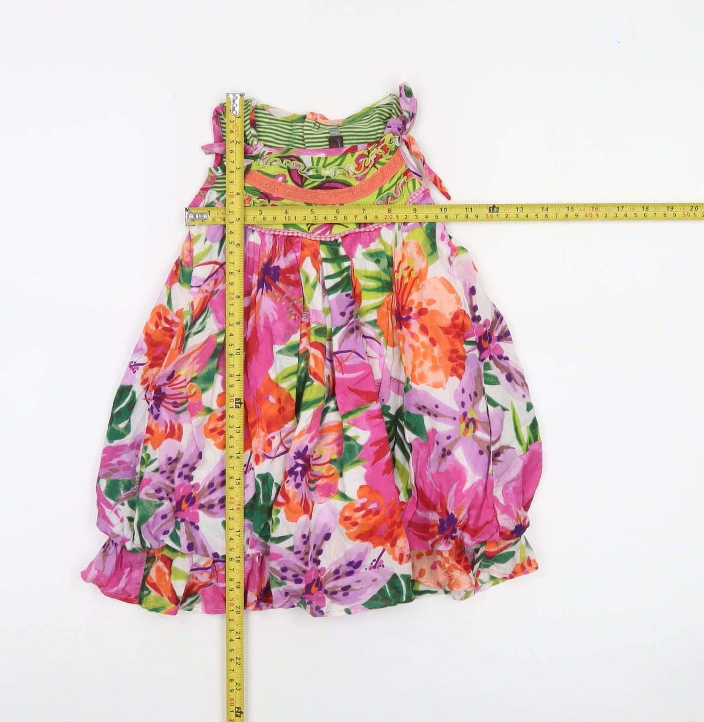 Catimini Girls Multicoloured Floral A-Line Sleeveless Dress 3 Years