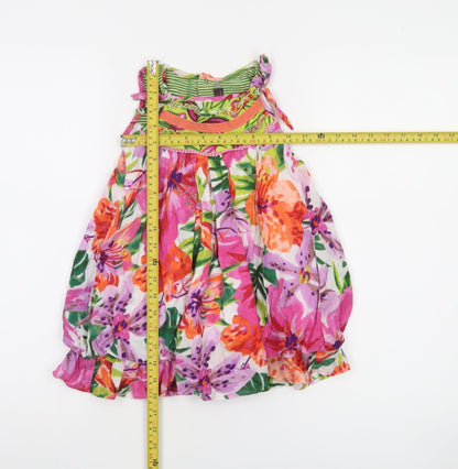 Catimini Girls Multicoloured Floral A-Line Sleeveless Dress 3 Years