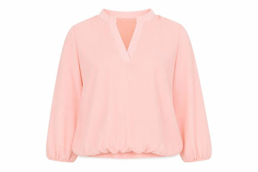 Kate & Pippa Women’s Pink Chiffon V-Neck Tunic Blouse XL