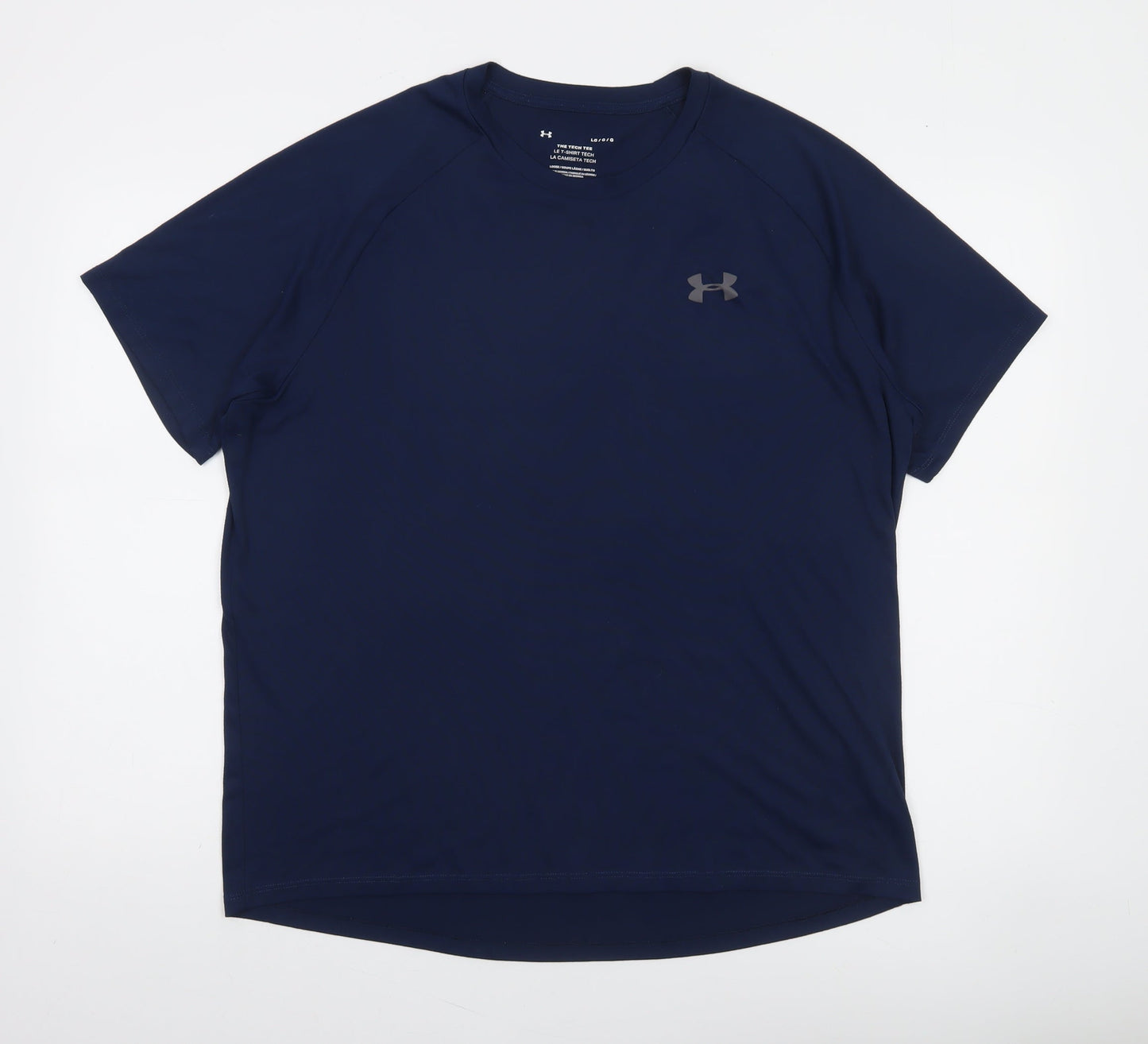 Under Armour Men's Blue Tech T-Shirt L Relaxed Fit Gym Top
