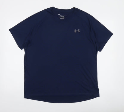 Under Armour Men's Blue Tech T-Shirt L Relaxed Fit Gym Top