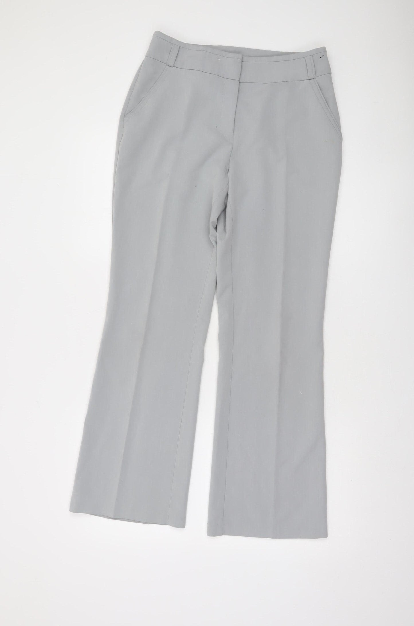 Dunnes Women Grey Size 8 Bootcut Dress Trousers