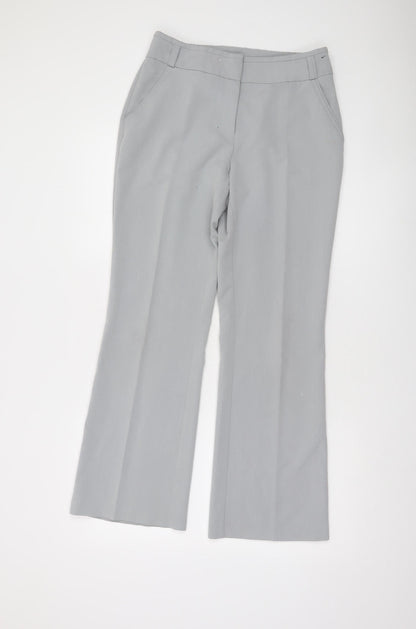 Dunnes Women Grey Size 8 Bootcut Dress Trousers