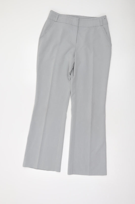 Dunnes Women Grey Size 8 Bootcut Dress Trousers