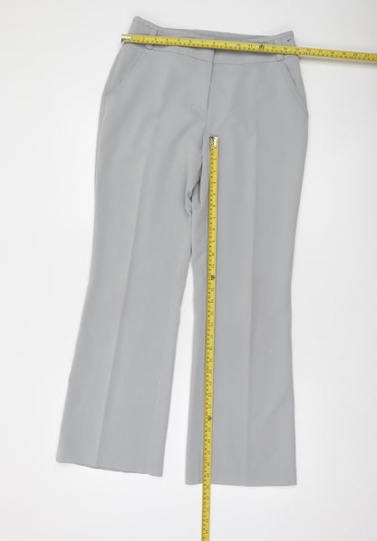 Dunnes Women Grey Size 8 Bootcut Dress Trousers