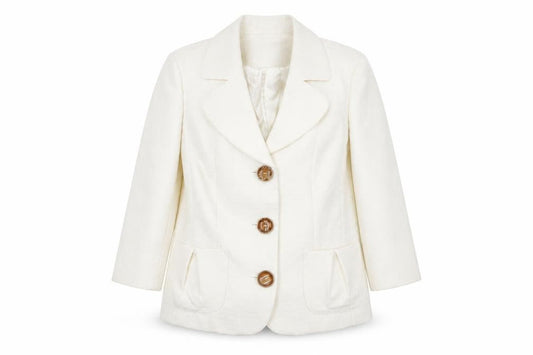 Atmosphere Women Ivory Textured Single-Breasted Blazer Size 16
