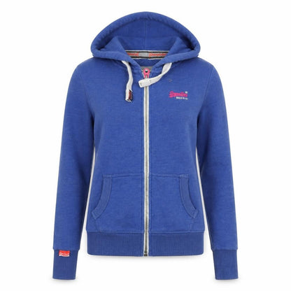 Womens UK Size 2XS Superdry Blue Full Zip Hoodie