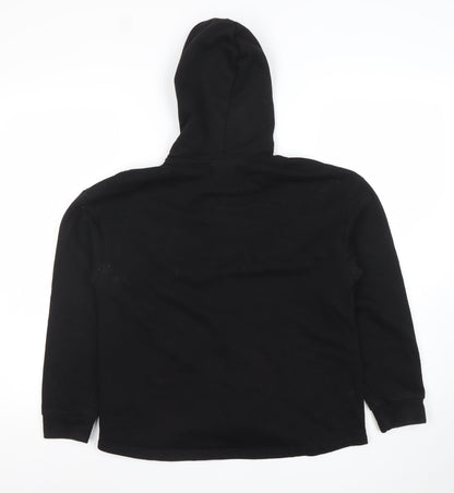 Puma Boys Black Full Zip Hoodie 13-14 Years Fleece Lined Sportswear