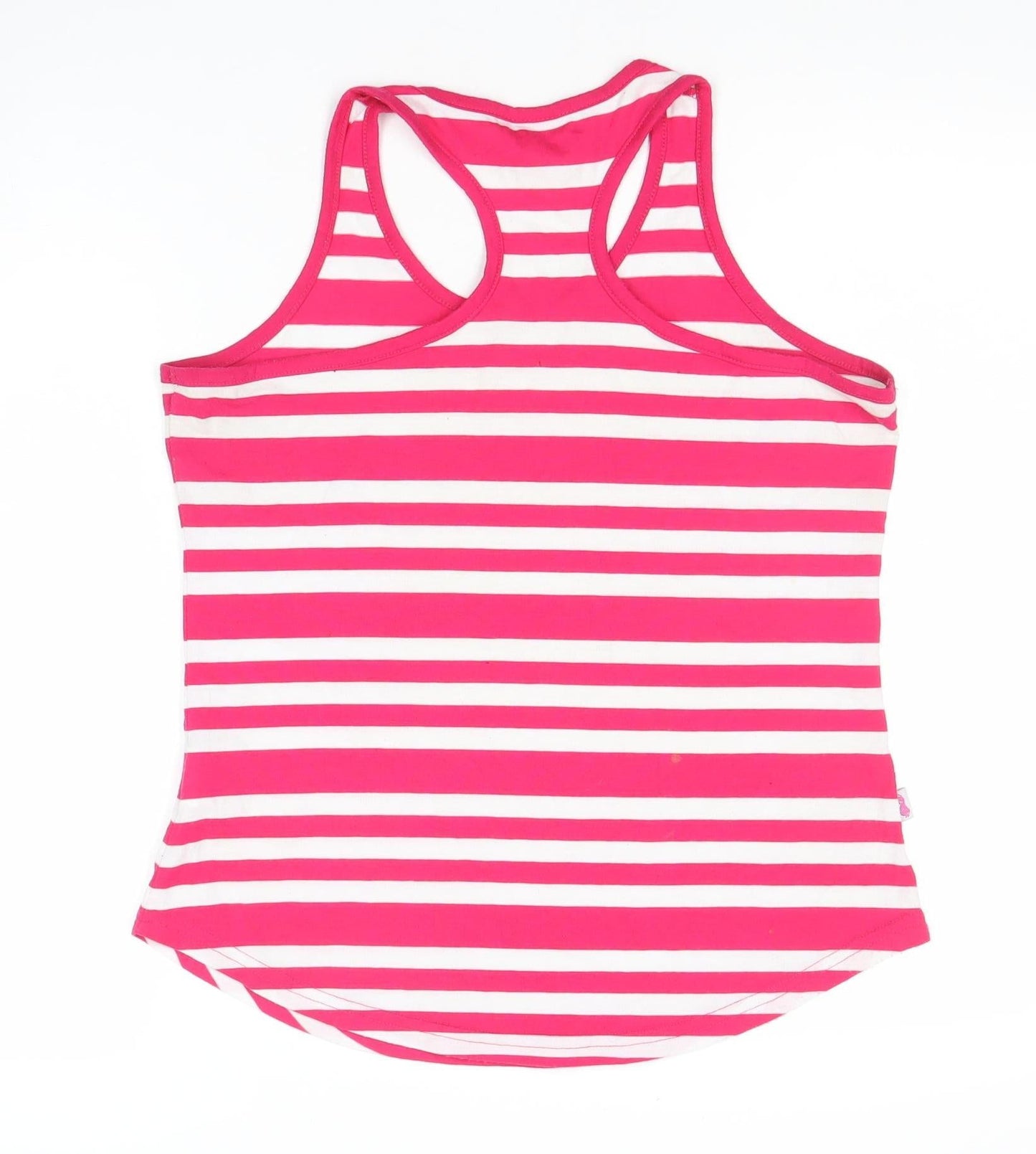Lonsdale London Womens Pink White Striped Racerback Tank Top Size 12