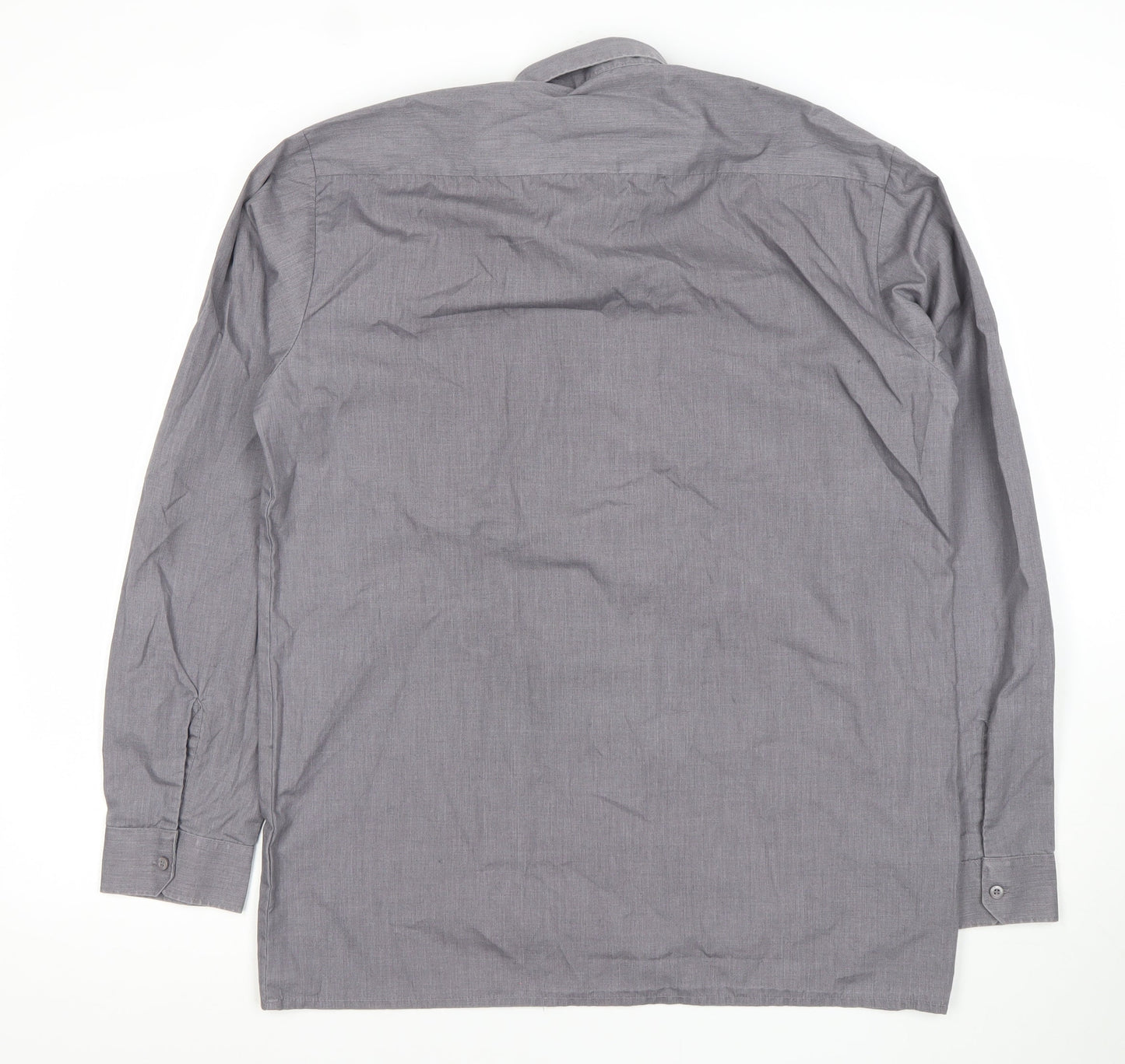 Hunter Men's Grey Long Sleeve Dress Shirt Size 15/38cm Classic Fit