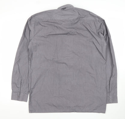 Hunter Men's Grey Long Sleeve Dress Shirt Size 15/38cm Classic Fit