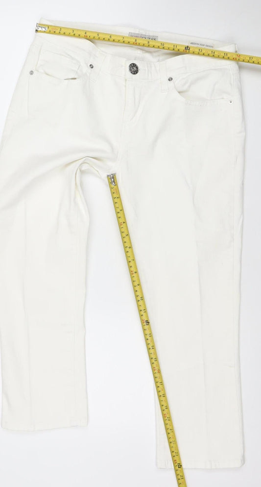 Guess Women’s White Skinny Jeans Size 14 Slim Fit Denim Stretch