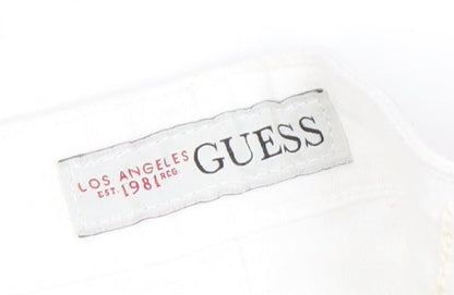 Guess Women’s White Skinny Jeans Size 14 Slim Fit Denim Stretch