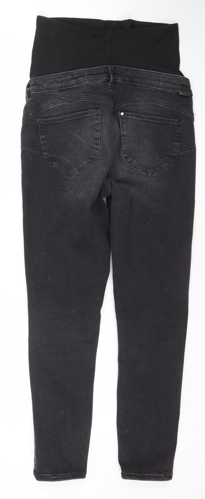 H&M Women Black Size 7 Jeggings Ankle High Rib Maternity Jeans