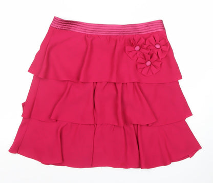 Awear Women’s Pink Layered Short Chiffon Skirt Size 10